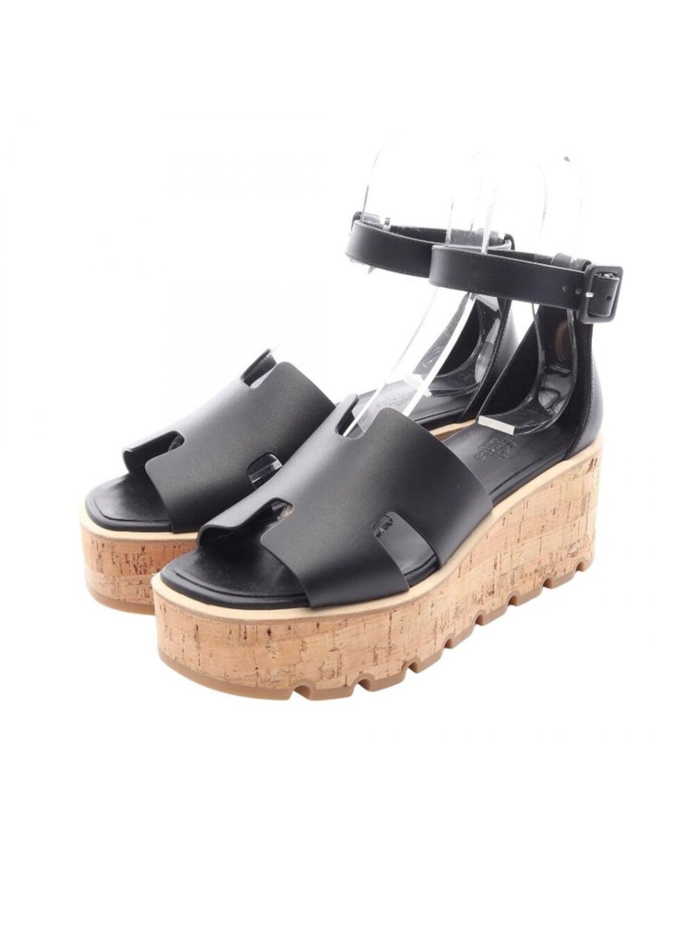 Hermes Sandals Russe Wedge Sole Leather